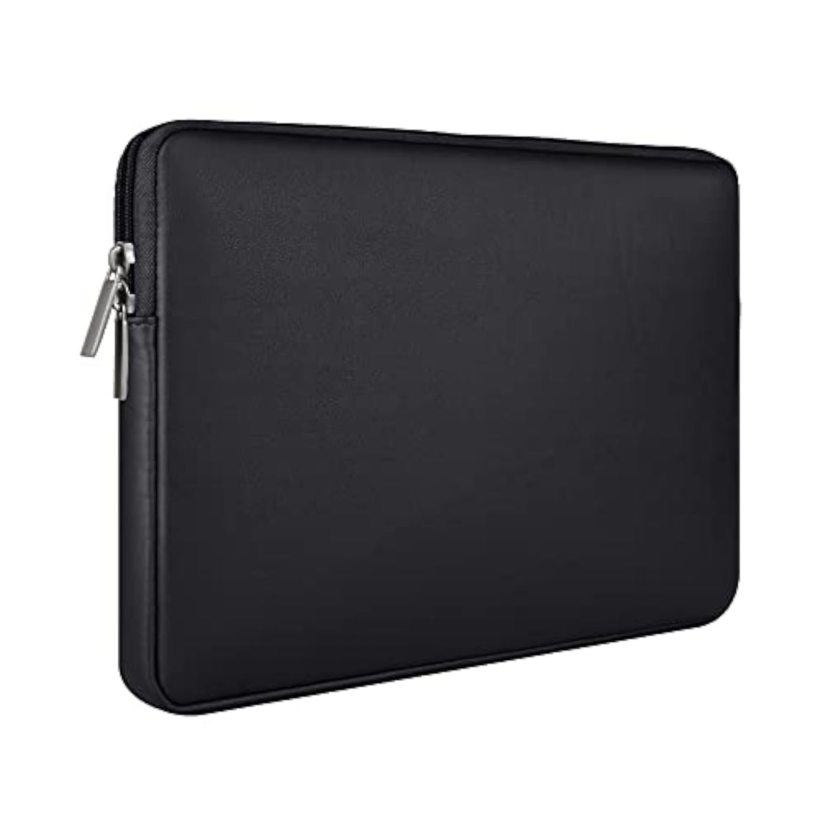 Rainyear 14 Inch Laptop Sleeve Soft Pu Leather Case Protective Water Resistant Zipper Cover Carrying Bag Compatible With 14" Notebook Computer Chromebook, 14 Macbook Pro/Max(Black)