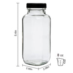 Vintage Water Bottles With Lids,8Oz Reusable Glass Drinking Bottles For Juicing,Hot Sauce,Kombucha,Ginger Jar,Potion,Oil,Milk Bottles,Whiskey,Portable Travel Bottle,Smoothies Bottles(12Pack)