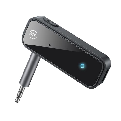Aux Bluetooth 5.3 Adapter for Car, 2 in 1 Bluetooth Aux Car Adapter Receiver, Auxiliar Audio Blue Tooth para Carro Wireless Dongle with 3.5mm Jack