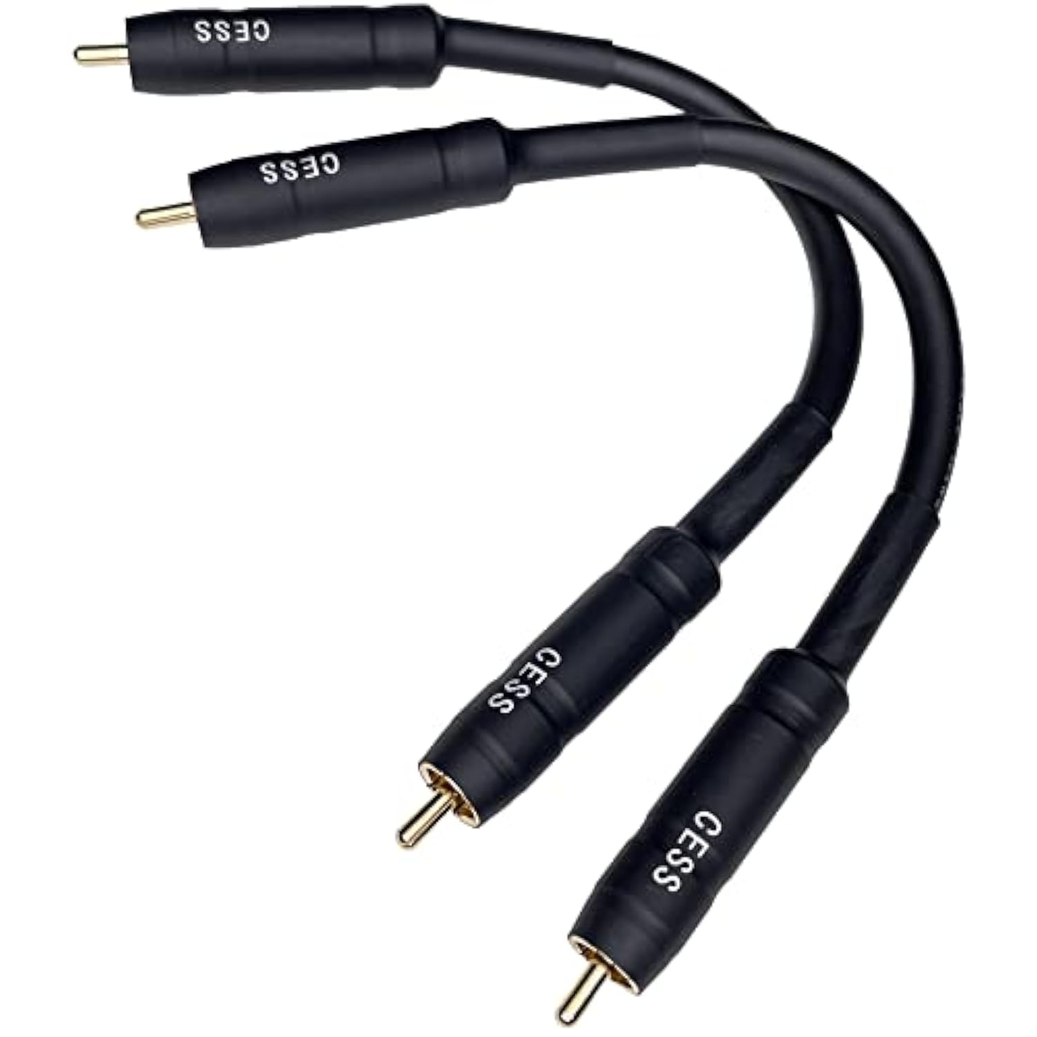 Cess-111-6I Rca Preamp Jumpers Male To Male Patch Cable, 2 Pack (6 Inches)