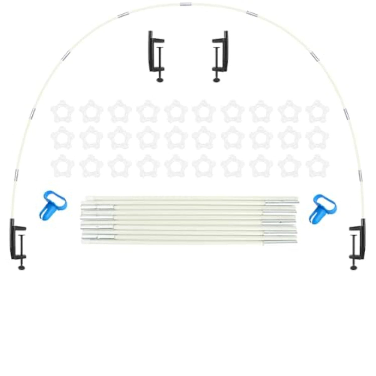 13Ft Adjustable Balloon Arch Stand Kit, New Reusable Table Balloon Arch Kit With Base High Strength Glass Fiber Pole For Diy Party Wedding Birthday Baby Shower Kids Decorations?White