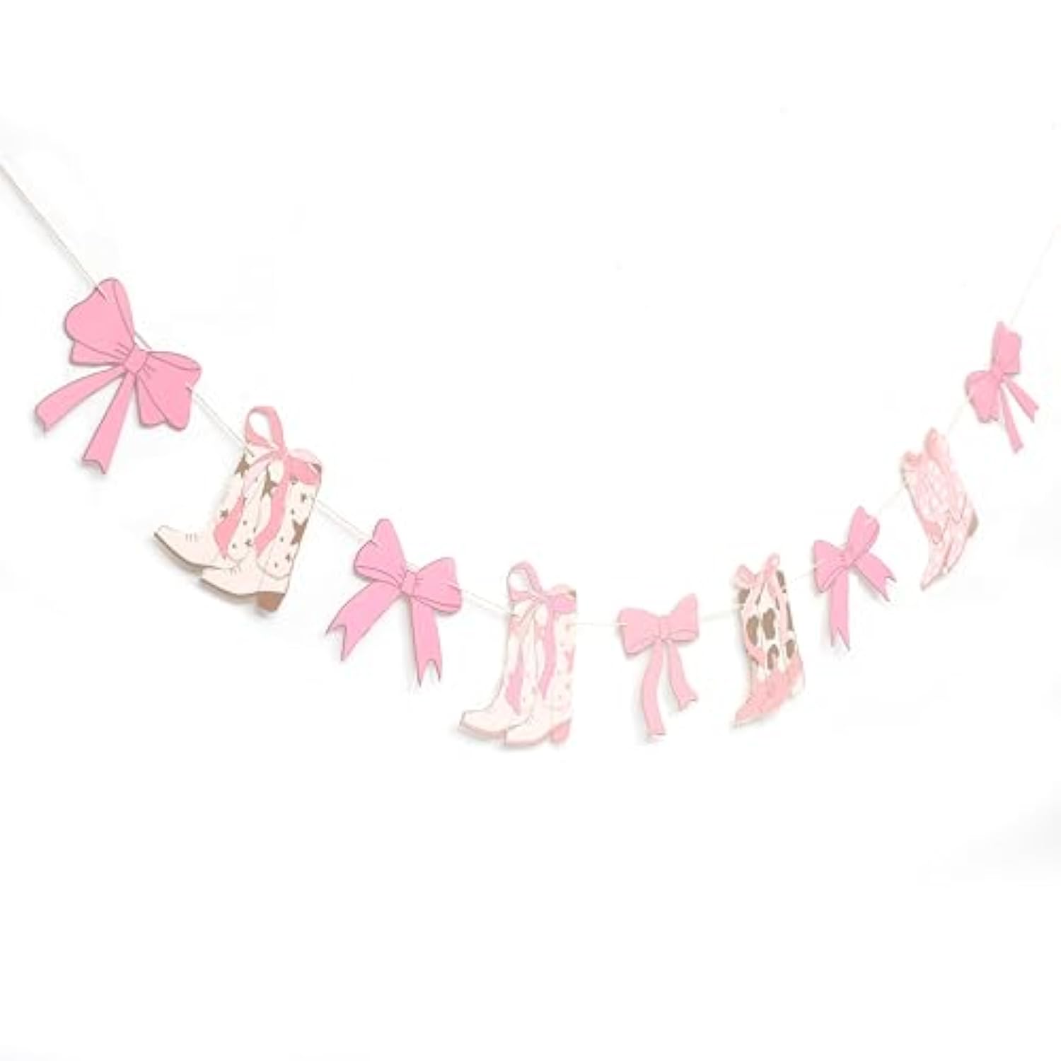 Coquette Bow Cowgirl Boots Banner Pink Western Cowgirl Boot Decor