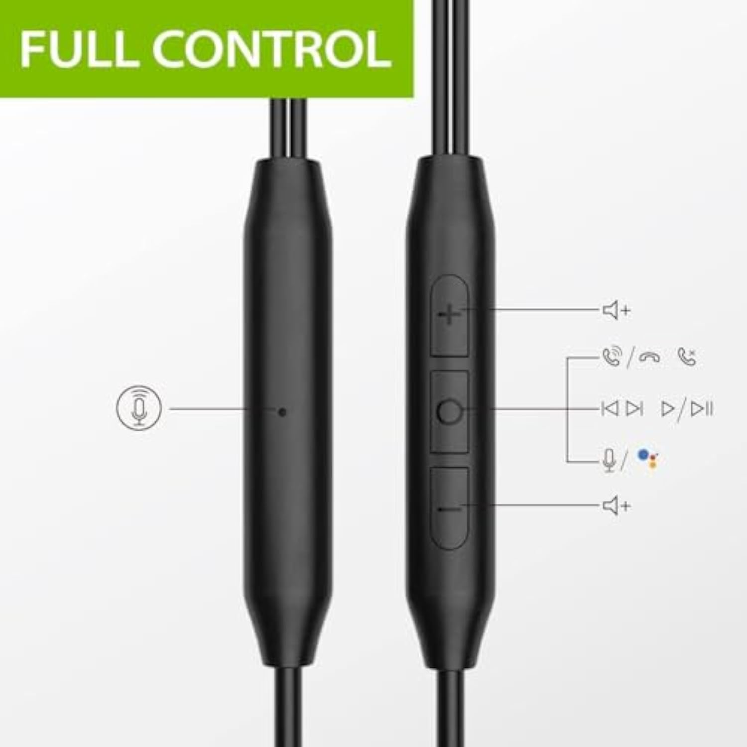 Avantree E171 - AUX 3.5mm Wired Earbuds with Microphone & in-Line Volume Control, Compatible with Traditional 3.5mm AUX Phones Corded Headphones with Ear Hook for Running & Sports, Black