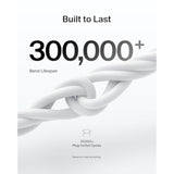 Belkin Eco USB-C to USB-C Cable 3.3ft, 60W - Soft, Braided, Flexible Fast Charging Cable, Type C Charger Cord for iPhone 16, Galaxy S25, Pixel 9, MacBook, iPad Pro, & More - White (2 Pack)