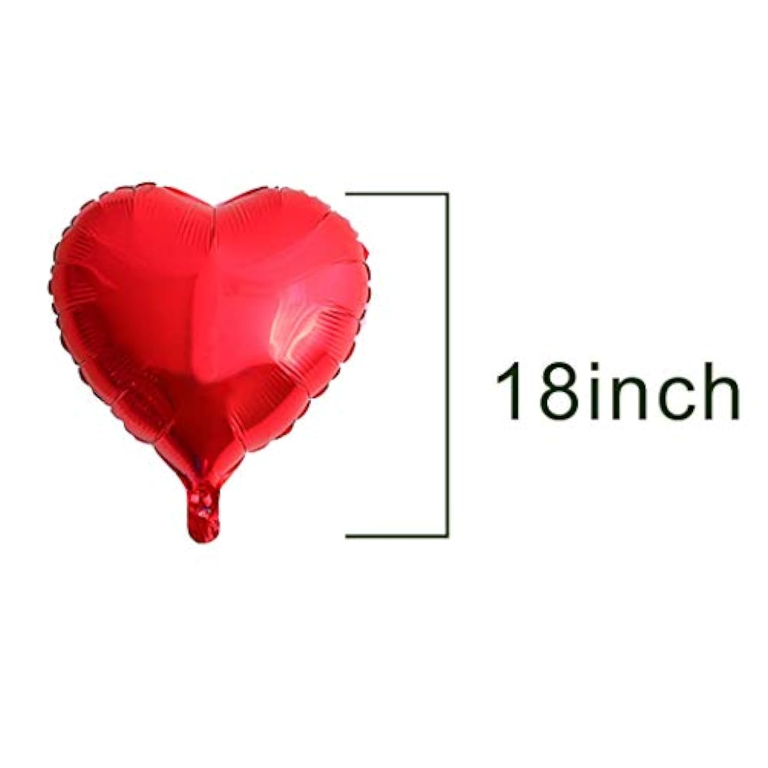 25Pcs Heart Shape Foil Mylar Balloons Red 18" For Valentine'S Day Birt