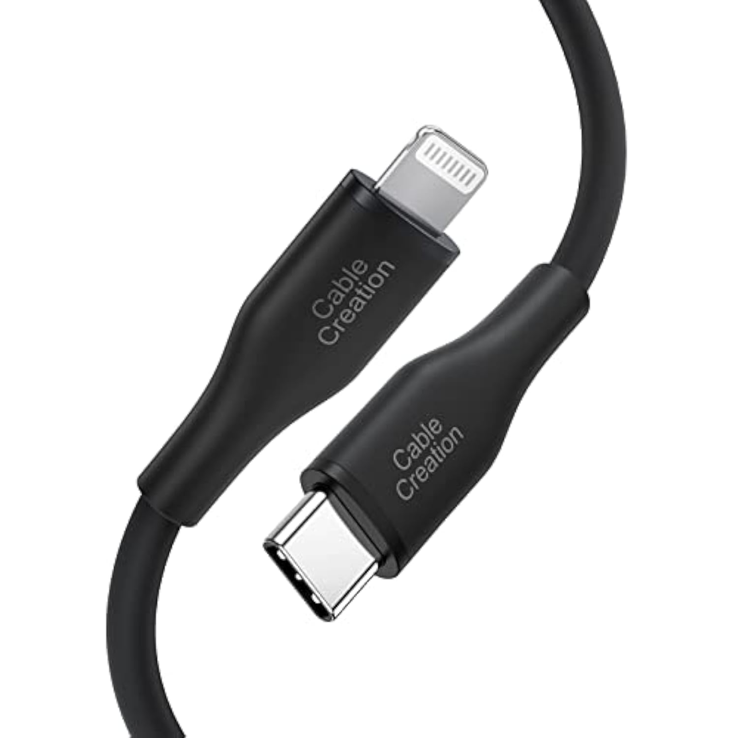 CableCreation USB C to Lightning Cable 6FT/1.8m, iPhone Charger Cable, Silicone Power Delivery Fast Charging Cord [MFi Certified] for iPhone 14/14 Pro/13/12 Pro Max/12/11, AirPods Pro, Black