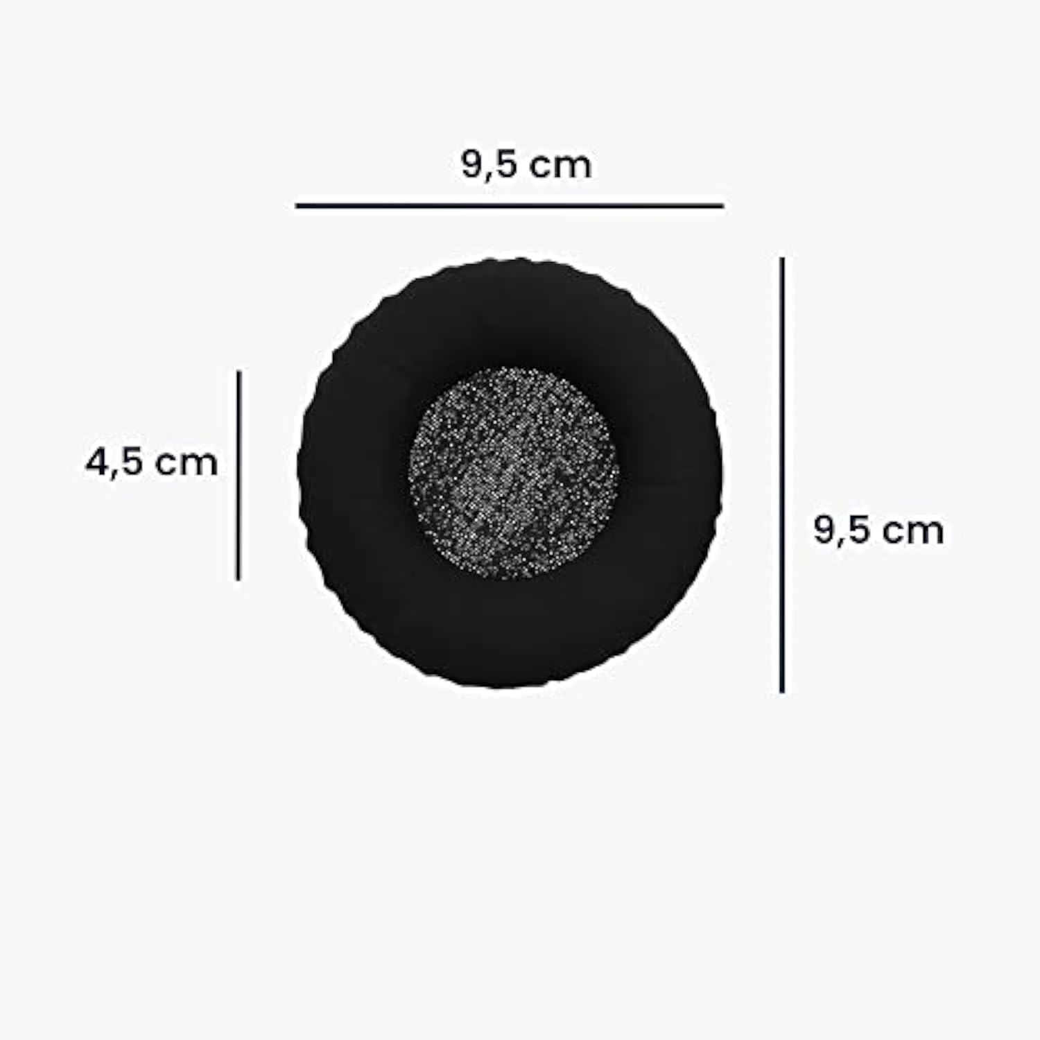 kwmobile Ear Pads Compatible with Sennheiser Urbanite XL Earpads - 2X Replacement for Headphones - Black