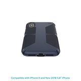 Speck Products Presidio Grip iPhone Xs/iPhone X Case, Eclipse Blue/Carbon Black