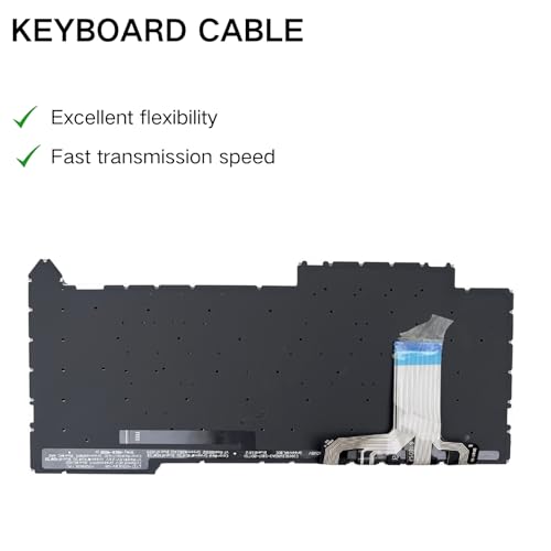 Backlight Keyboard Replacement Compatible With Asus Rog Strix G513Q, Rog Strix G15 Scar 5 2022 G533Zw G533Zm Gl543L Gl543Q Gl543I G513Q G513Qm G513Qy G513Rc G513Rm G513Rw G513Qr G513Qe G513Im