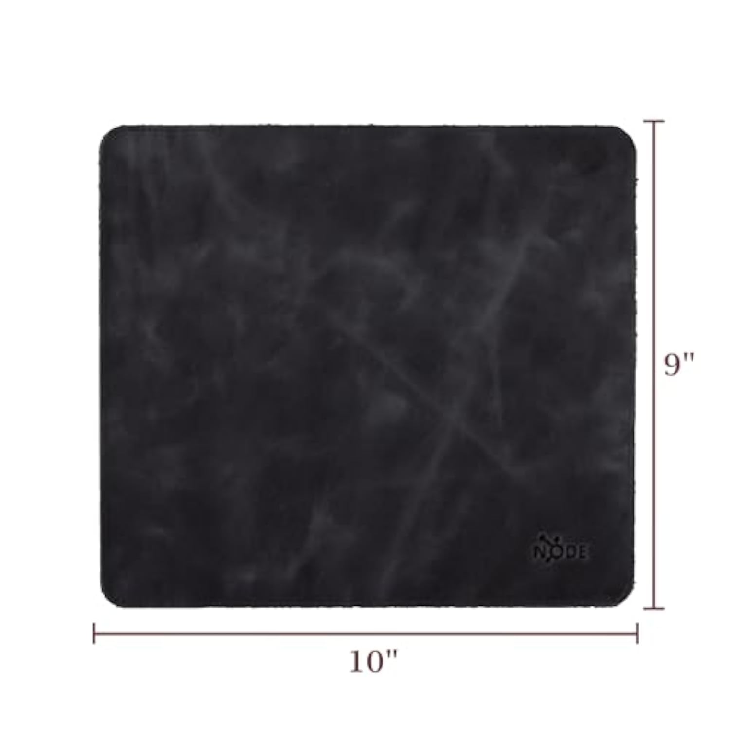 | Genuine Leather Mouse Pad For Office & Home – Non-Slip Premium Leather Mouse Mat – Handmade, 9" X 10" Size, Cloudy Dark Gray