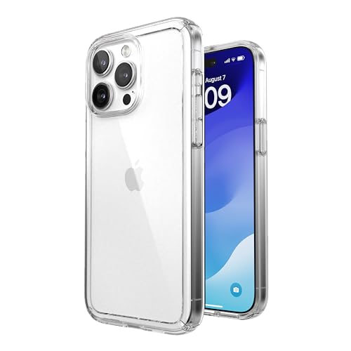 Clear iPhone 15 Pro Max Case - Slim, Drop Protection - Scratch Resistant, Anti-Yellowing, 6.7 Inch Phone Case - GemShell Clear
