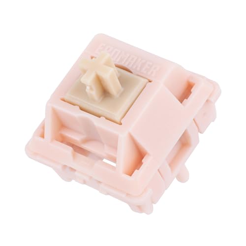 Silent Mechanical Keyboard Switches Set - 35 Pieces Factory Pre-Lubed, 5-Pin Linear/Tactile Switches for Custom Mechanical Keyboards (Nude