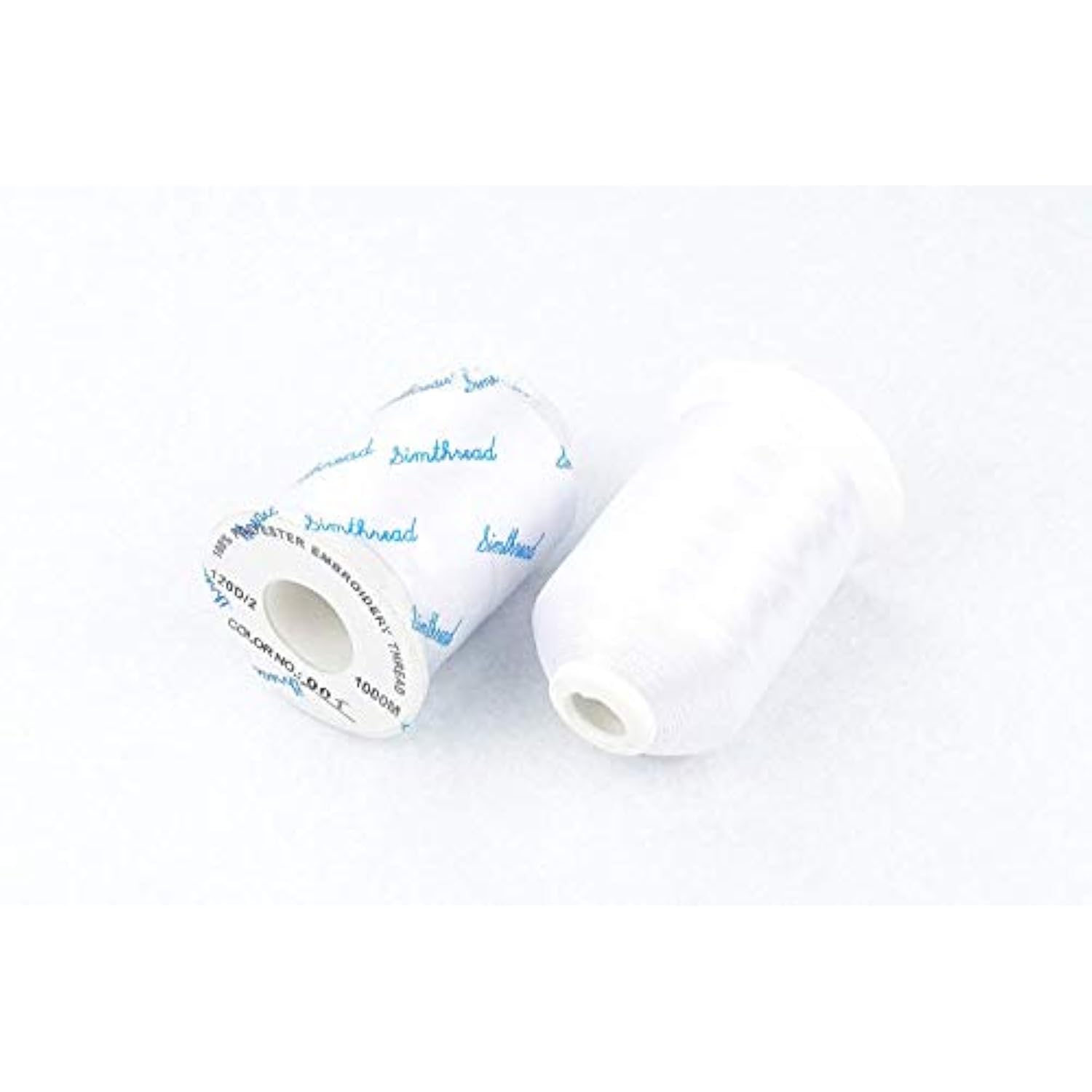 6pcs White Polyester Machine Embroidery Thread 1000M for Home Machines