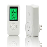 Wireless Thermostat Plug In Digital Temperature Controller Outlet Programmable Thermostat With Build-In Temperature Sensor Remote Control Greenhouse Thermostat Outlet Plug For Heater