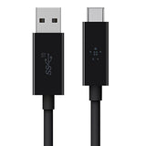 Belkin 3.1 USB A To USB C Cable Compatible W/ Thunderbolt 3 - USB C Cable For Macbook Pro, Galaxy & More - Data Transfer Up To 10gbps - For USB C, Thunderbolt 3 Devices & Ultra Hd - 3.3ft/1m - Black