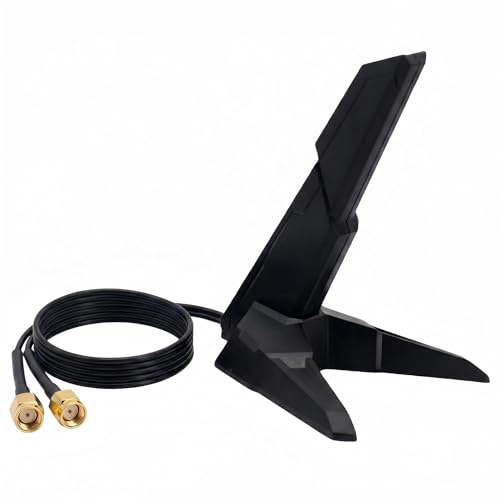 External Rp-Sma Antenna Wifi 6E Tri-Band 2.4Ghz/5Ghz/6Ghz With 3.94Ft Extension Cable Magnetic Base Compatible With Asus Rog Strix/Maximus/Proart/Tuf Gaming Motherboards And 2T2R Wifi Cards