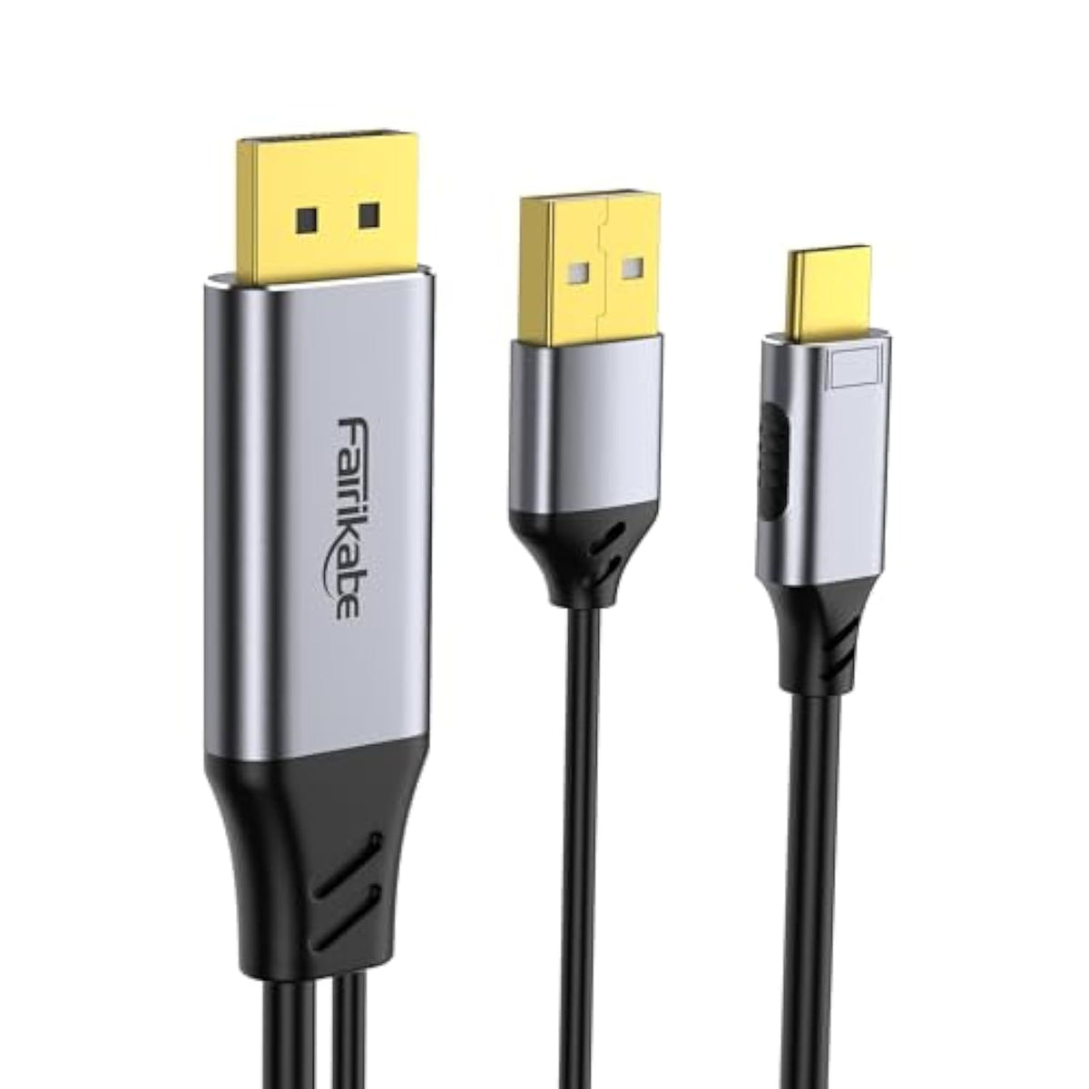 Displayport To Usb C Cable, 4K@60Hz Display Port To Usbc 6.6Ft, Dp 1.2 Male To Type-C Male Converter For Usb-C Touchable Portable Monitor, Compatible For Macbook Pro/Air, Imac