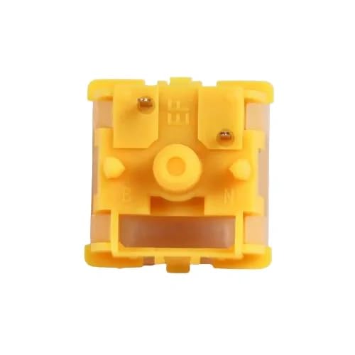 Ef Everfree Curry Switch, Linear Type 50Gf Rgb 5 Pin Hot-Swap Factory Pre-Lubed For Mechanical Keyboard(110Pcs, Curry)