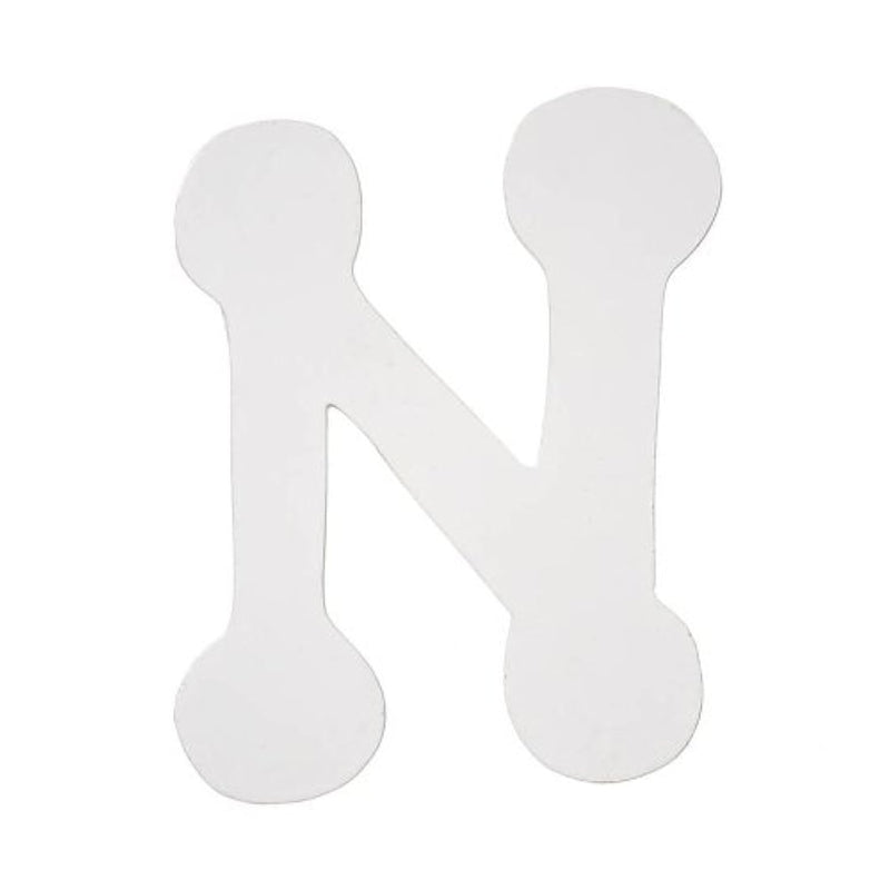 9185-N Wood Letters, Dot To Dot N, White, 5-Inch