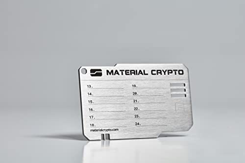 Material Crypto Diy - Crypto Seed Storage | Indestructible Steel Cryptocurrency Wallet | Compatible With Seed Phrase, Ledger, Trezor, Bitcoin, Ethereum, Keystone