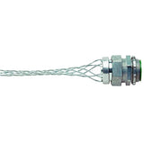 Legrand Box94 Flexcor Wire Mesh Grip, Wide Range, Straight Male, Dust Tight, 1-1/4" Npt, 0.940"-1.250" Cable Grip Range, Silver (1 Count)
