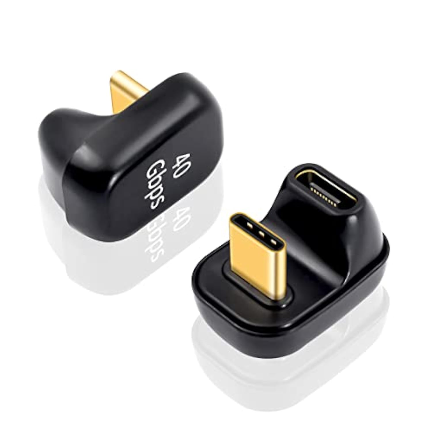 Usb C 180 Degree Adapter (1 Pack), U Shape Usb C Adapter 40Gbps, Usb Type C Ma