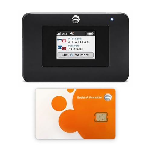 At&T Unite Express 4G Lte Mobile Hotspot, Ac797-100Nas, Aircard 797 Wi-Fi 5 Cellular Wireless Router, Lte Cat-13 Internet Speeds Up To 400Mbps, Perfect For Travel & Work, Bundle