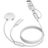 ???????? ???????????????? For Apple Watch Charger, [Usb A/C Dual Port][Portable Travel Essentials]Compatible With Iphone 17/16/15, Magnetic Wireless Charging For Iwatch Series Ultra 2/Se 2/10~1, [4Ft]