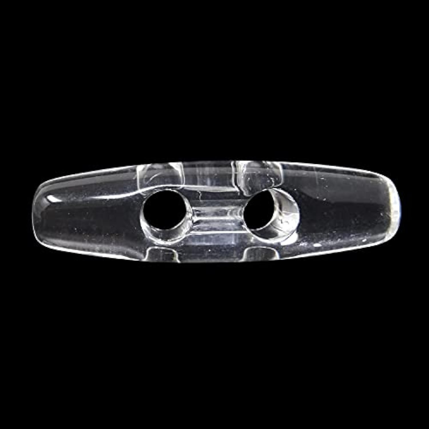 30Pcs Acrylic Clear 2 Hole Olive Shape Sewing Toggle Buttons For Sewin