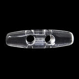 30Pcs Acrylic Clear 2 Hole Olive Shape Sewing Toggle Buttons For Sewin