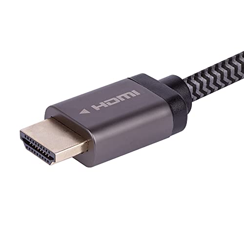 8K Certified Ultra High Speed HDMI Cable - Braided - HDMI 2.1, 8K@60Hz, 4K@120Hz, 48Gbps, HDR, VRR, CL2 In-Wall Rated, 10ft, Black