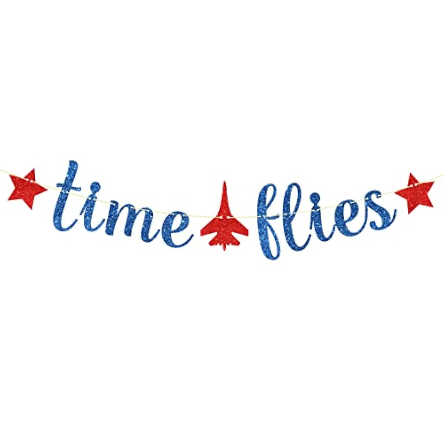 Time Flies Banner, Airplane Birthday Sign, Airplane Aviator Adventure Themed Boys Girls Kids 1St 2Nd 3Rd 4Th Birthday Party Decorations