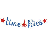 Time Flies Banner, Airplane Birthday Sign, Airplane Aviator Adventure Themed Boys Girls Kids 1St 2Nd 3Rd 4Th Birthday Party Decorations
