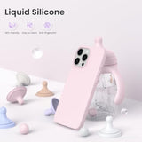 Chalk Pink Liquid Silicone Case for iPhone 16 Pro Max