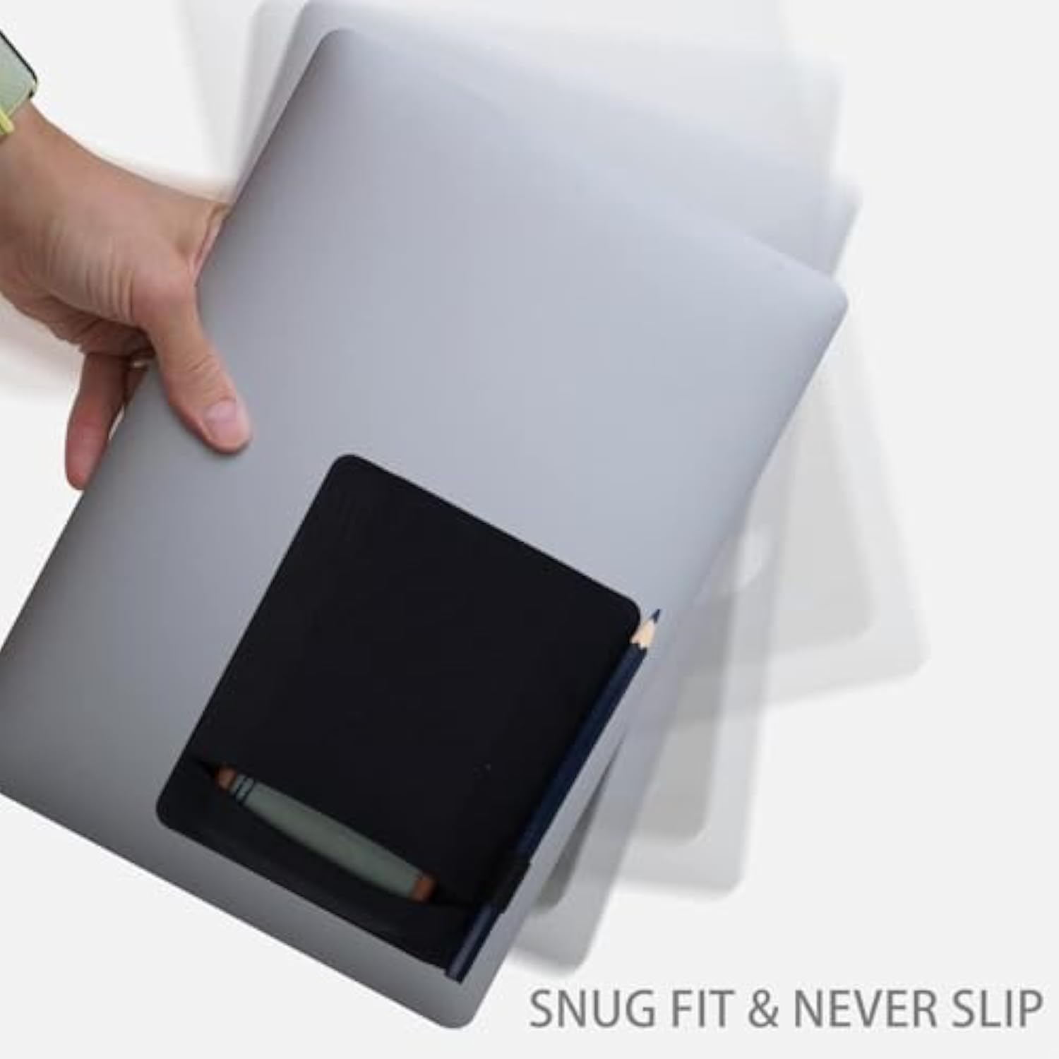 Portable Hard Drive Sleeve For Laptop, Adhesive Pouch For Laptop, Compatible With External Portable Ssd, Usb Cable Battery Pack, Wireless Mouse, Cables, Earphones (Black)