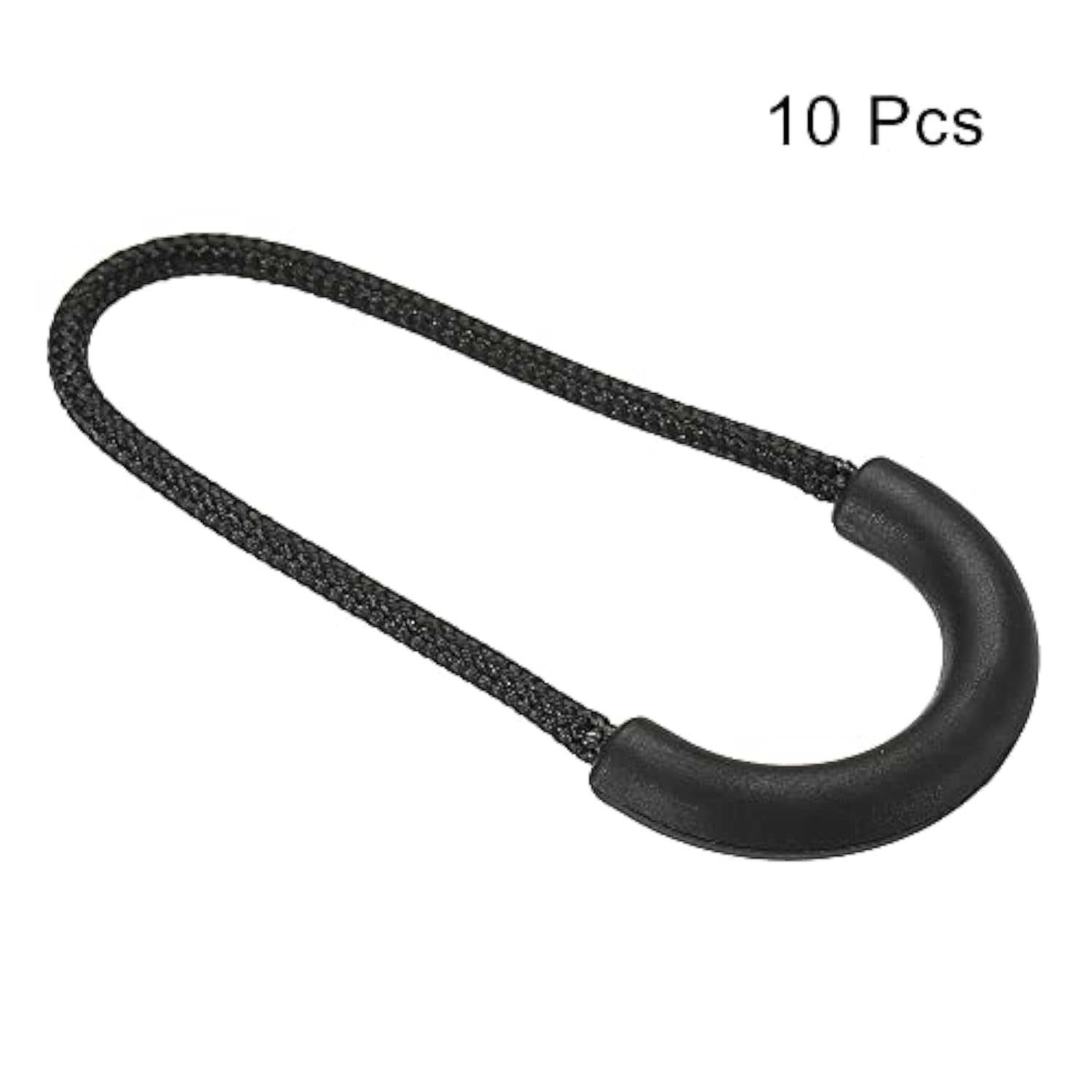Zipper Pulls Extension Handle Cord, 10 Pack Finger Use Plastic U-Shape