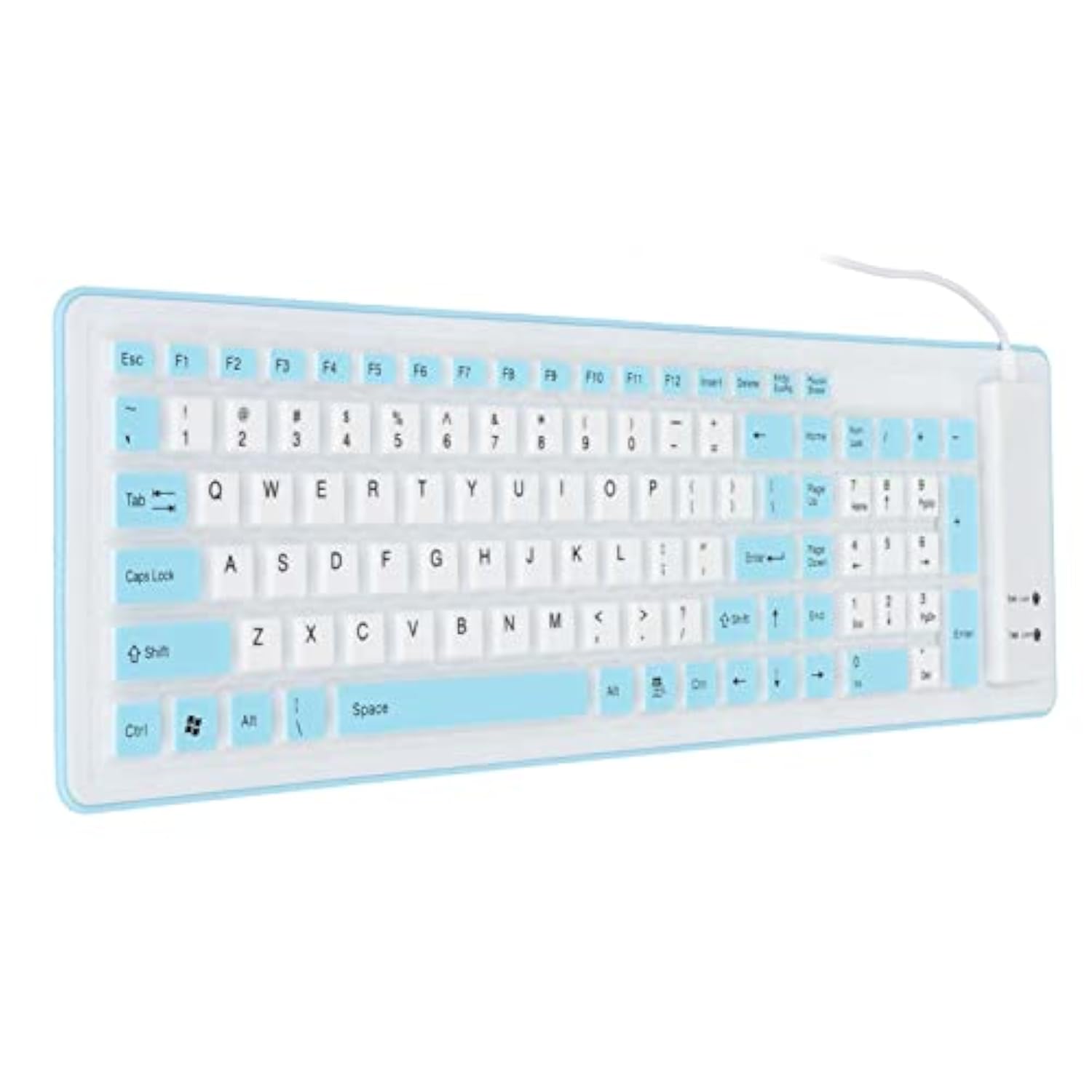 Foldable Silicone Keyboard,Usb Wired Silicone Keyboard,103 Keys Waterproof Rol