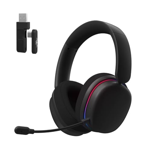 G7 Pro Wireless Gaming Headset with 7.1 Surround Sound, 40mm Driver, BT5.3 Gaming Headphones with Mic, RGB, 10ms Latency, 65H Battery, PC Gaming