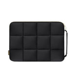 MOSISO Puffy Laptop Sleeve 13.3 inch, 13-14 inch Laptop Sleeve Compatible with MacBook Air/Pro 13 / Pro 14, HP Dell Acer ASUS Lenovo, Grid Quilted Puffer Bag with Vertical Pocket & Side Handle,Black
