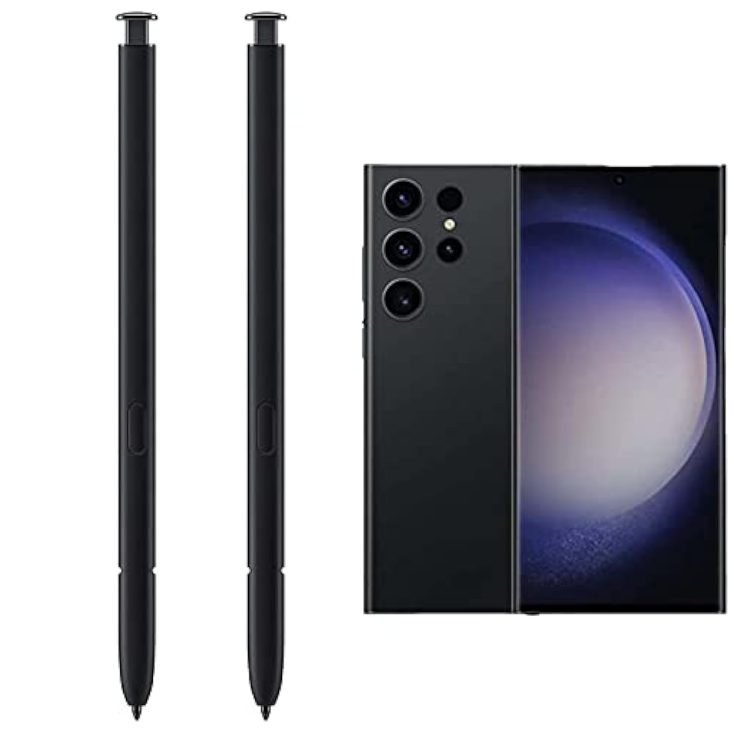 2 Pack For Galaxy S23 Ultra Pen Replacement For Samsung Galaxy S23 Ultra 5G, S23 Ultra S Pen Galaxy S23 Ultra Stylus S Pen Replacement, Withoutbluetooth Function(Phantom Black)