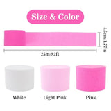 Pink Party Crepe Paper Streamers - 6 Rolls 492Ft Crepe Paper Valentine'S Mother'S Day Christmas Bachelorette Engagement Party Wedding Birthday Pink Themed Girl'S Day Baby Shower Party Decor