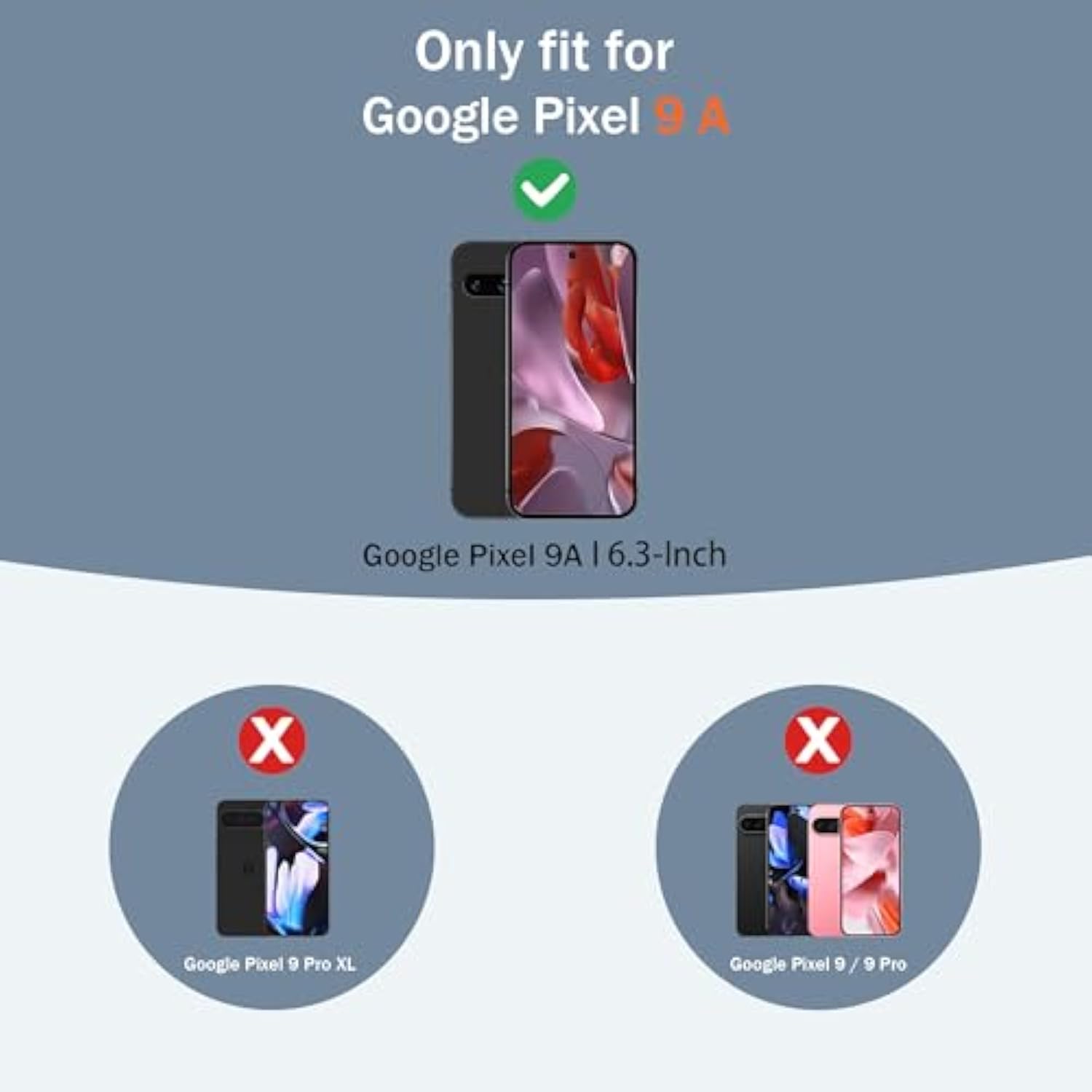 For Google Pixel-9A Case:Compatible With Magsafe & [Hd Screen Protector×2],Metal Rotated Kickstand,Military Grade Drop Proof Anti-Fingerprint Protective Case For Pixel 9A,Black