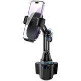Cup Phone Mount For Car, [Upgraded Version] Universal Cup Phone Cradle Holder With Long And Adjustable Neck, Friendly Compatible With Cell Phone Iphone, Samsung, Google And All Smartphones