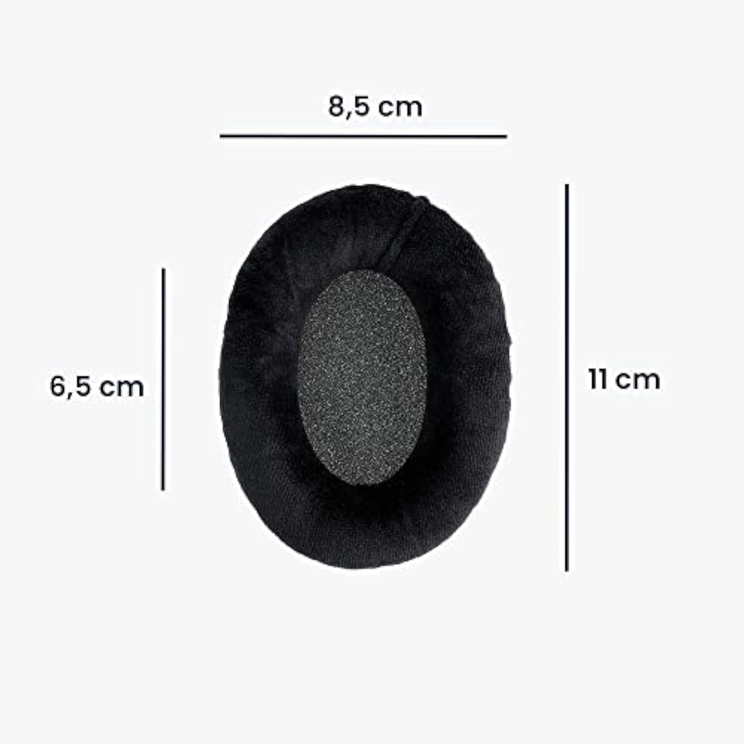 kwmobile 2X Earpad Compatible with Sennheiser HD 559/569 / 599 - Replacement Velour Earpad Cushion for Headphones - Black