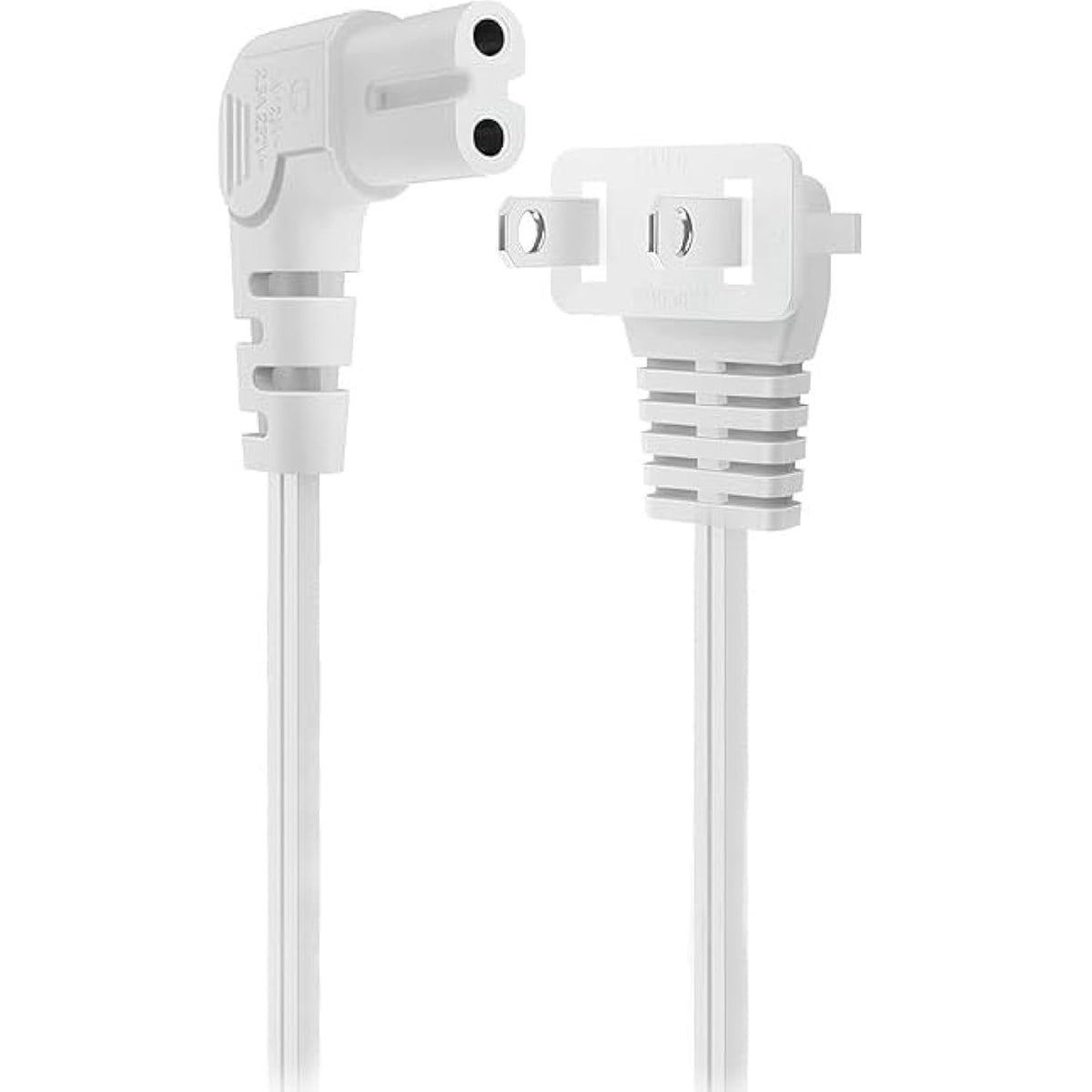 2 Prong Power Cord Nema 1-15P To Iec320 C7 Right Angle Power Cable Replacement For Xbox Series S/X, Xbox One S/X, Printers, Lg, Samsung, Tcl, Apple Tv Power Cord (10Ft)
