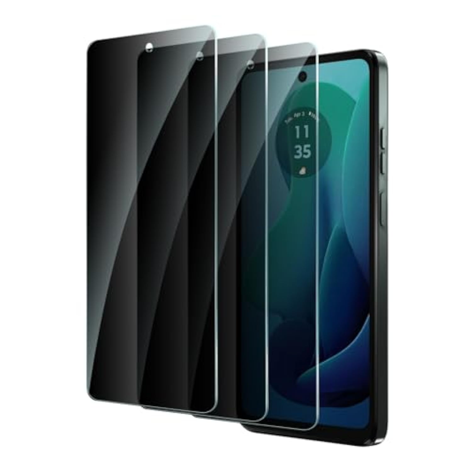 3 Pack For Motorola Moto G 5G 2024 Privacy Screen Protector, Anti Spy Tempered Glass 9H Hardness Film, Scratch Resistant