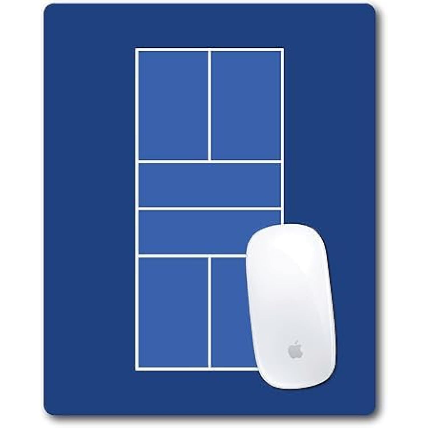 Racquet Inc Pickleball Court Mouse Pad – Blue Desk Mousepad With Fabric Surface – Pickleball-Themed Office Accessory For Work Or Gaming – Compatible With Optical And Laser Mice