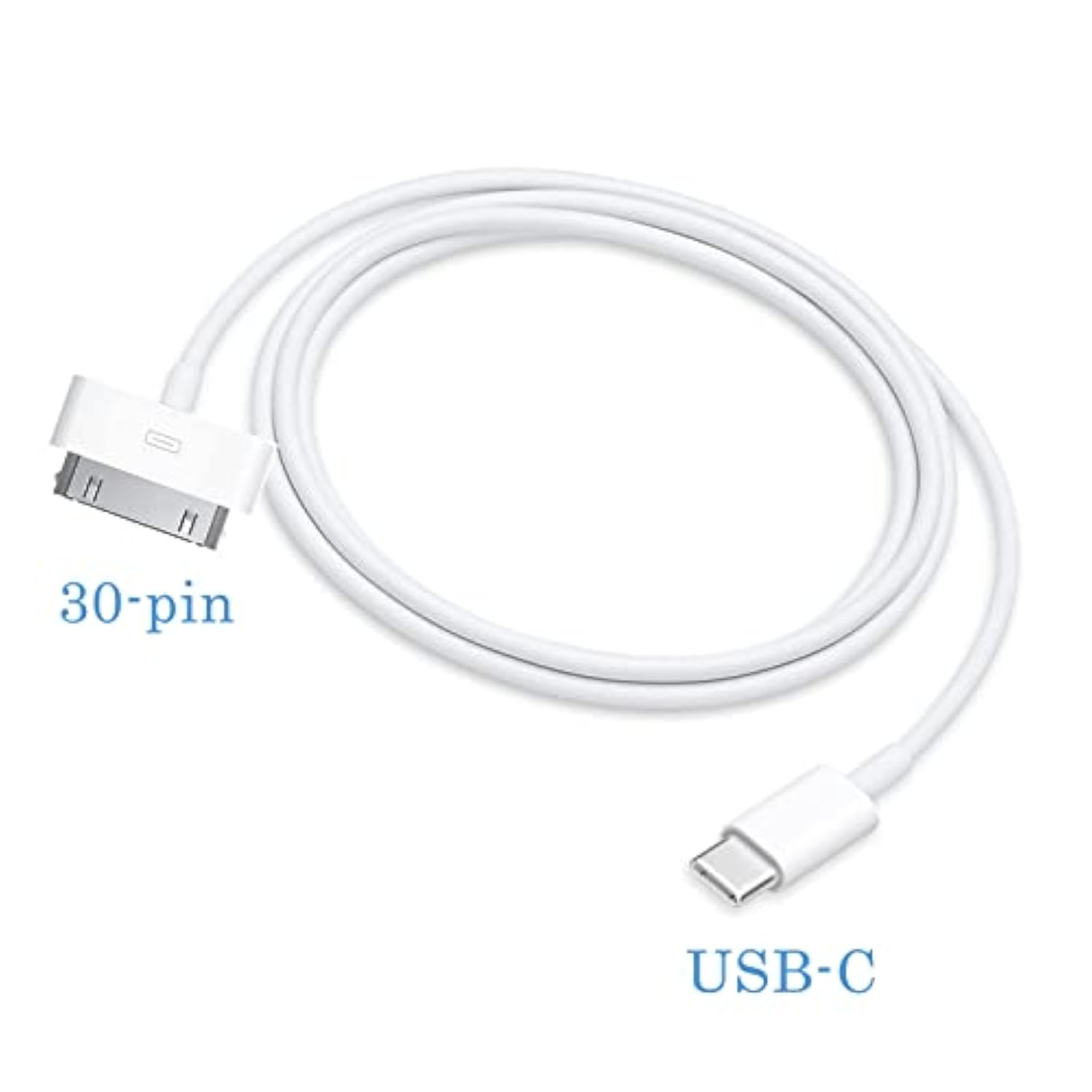 Usb-C To 30 Pin Cable, 3Ft Type-C To 30 Pin Cable Mains Charging Syncing Old P