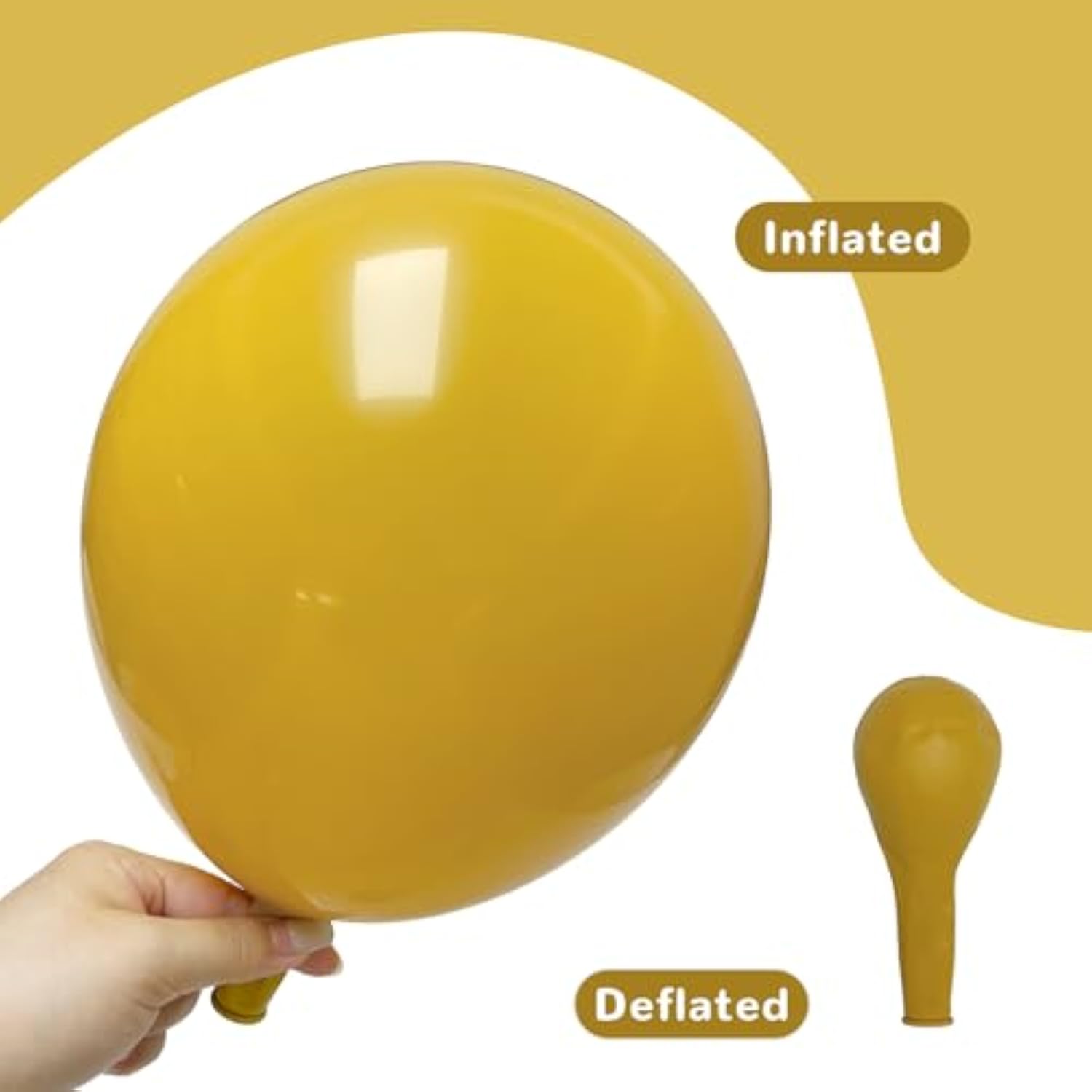 84pc Mustard Yellow Balloon Garland Kit – 5", 12" & 18" Balloons for Parties and Celebrations