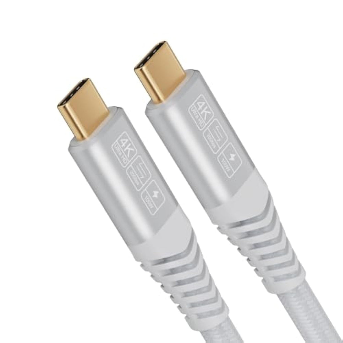 Usb C To Usb C 3.2 Cable (6.6Ft/100W/20Gbps), White Usb C Monitor Cable, Pd Fa